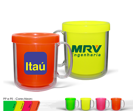 Caneca Térmica Cristal Color 300ml