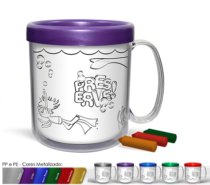 Caneca Térmica Infantil Interno 300ml